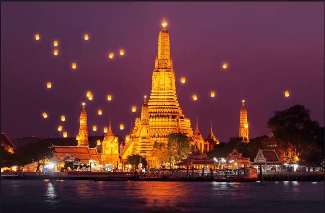 Chùa Bình Minh (Wat Arun) là một ngôi chùa nổi tiếng ở Bangkok, Thái Lan. Được xây dựng vào thế kỷ 17, chùa này là một biểu tượng văn hóa và tôn giáo của đất nước này, với kiến trúc độc đáo và phong cảnh tuyệt đẹp.